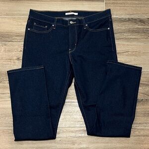 Levi's Women's Dark Indigo Straight Leg Jeans